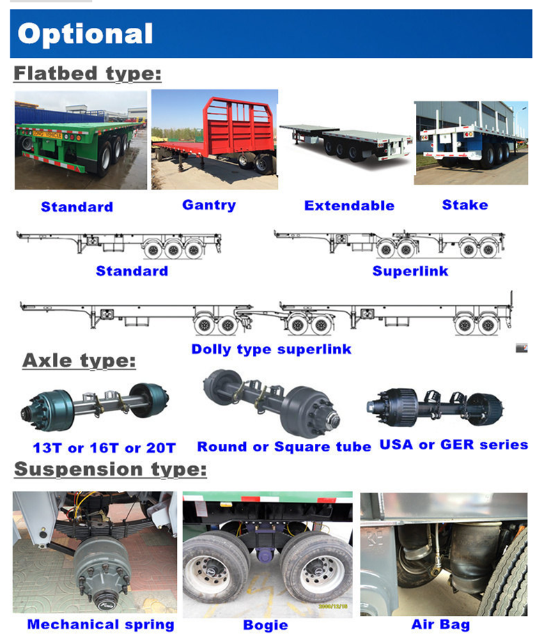 Bogie Flatbed Semi-trailer