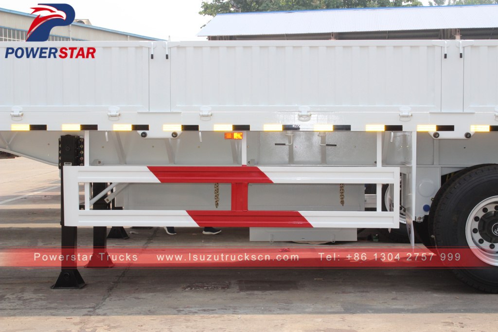 China low price 40 Ton Flatbed Trailer With Side Board Wall Cargo Semi Trailer For Sale