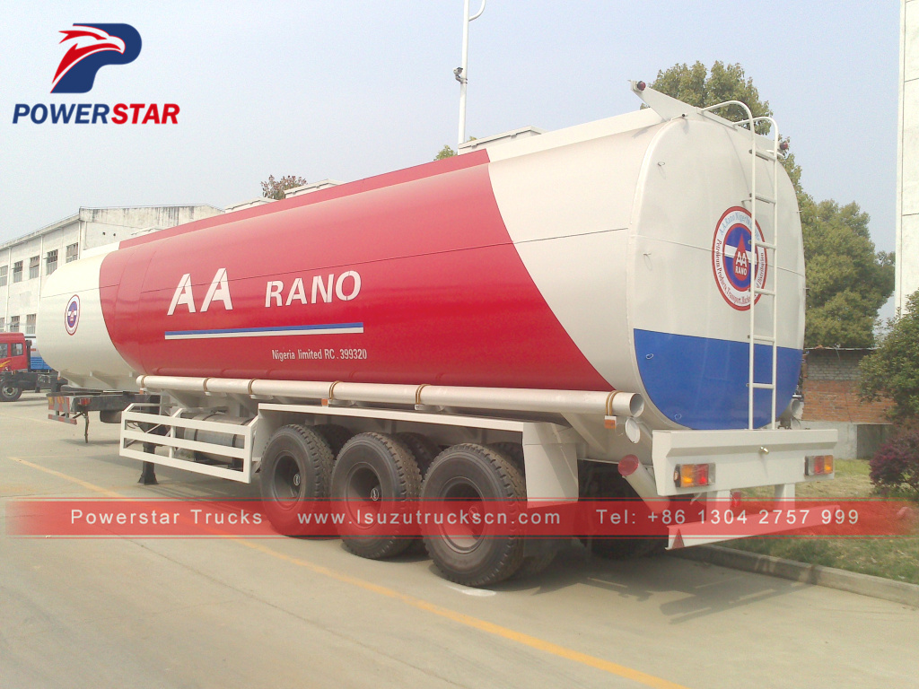 Factory high quality oil transport fuel tanker semi trailer 45000 liters fuel tank trailer