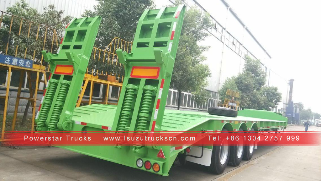 powerstar brand 3 axles lowbed semi trailer for sale