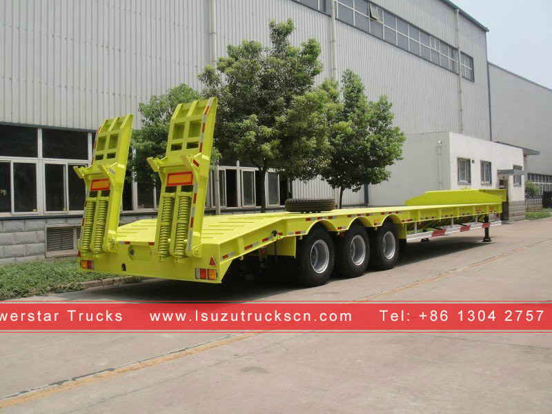 powerstar brand 3 axles lowbed semi trailer for sale