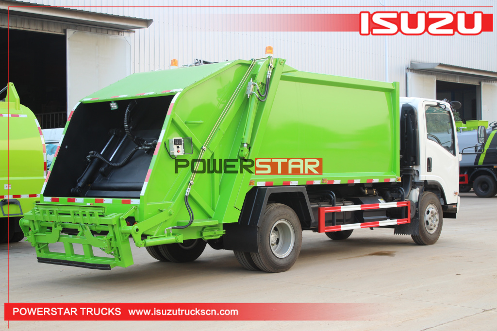 8cbm / 10cbm ELF700P Garbage Vehicle Trash Compactor Truck Isuzu