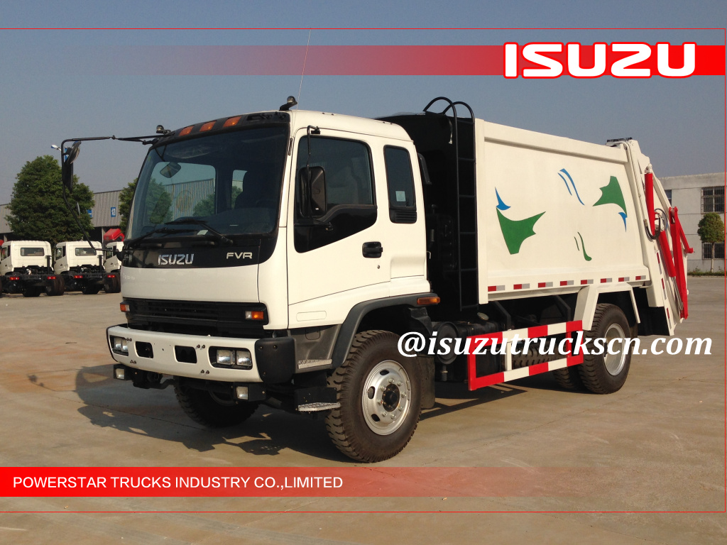 12Cubic Japanese Isuzu Rubbish compactor vehicles