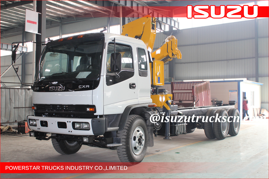  10 wheels Heavy Duty Isuzu Knuckle Boom Truck Crane, ISUZU Crane trucks