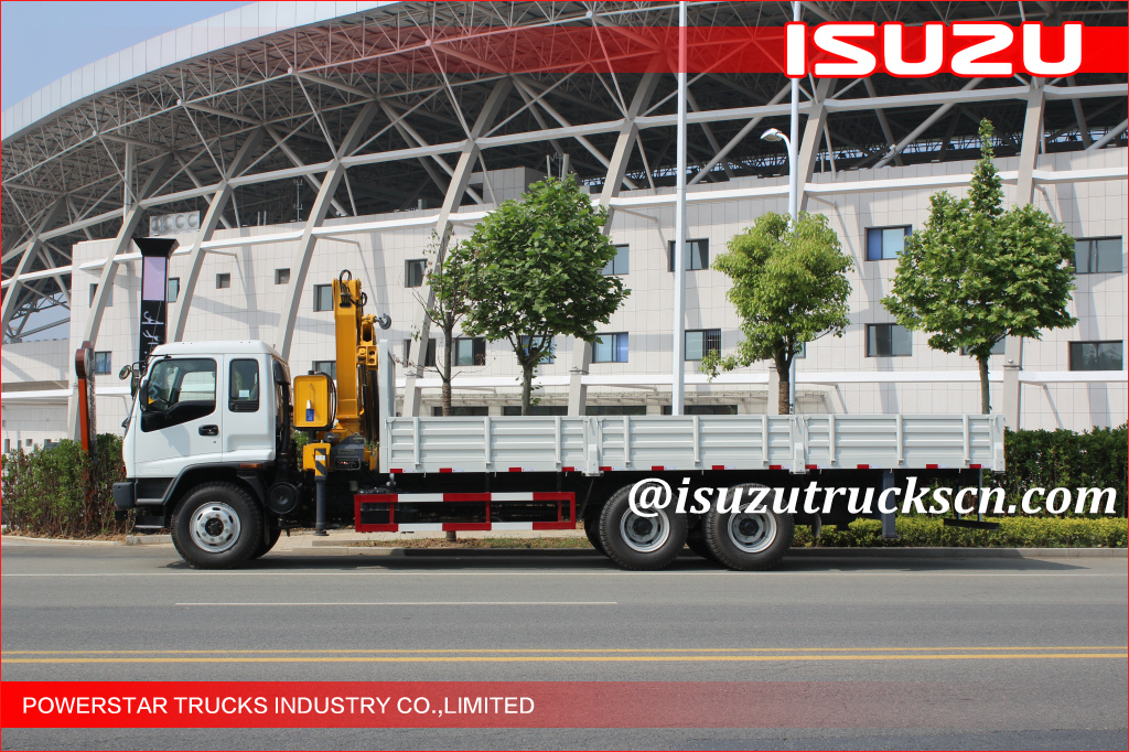  10 wheels Heavy Duty Isuzu Knuckle Boom Truck Crane, ISUZU Crane trucks