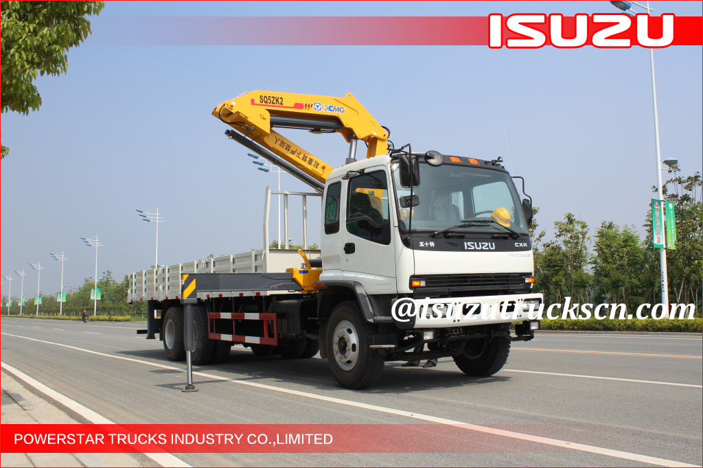  10 wheels Heavy Duty Isuzu Knuckle Boom Truck Crane, ISUZU Crane trucks