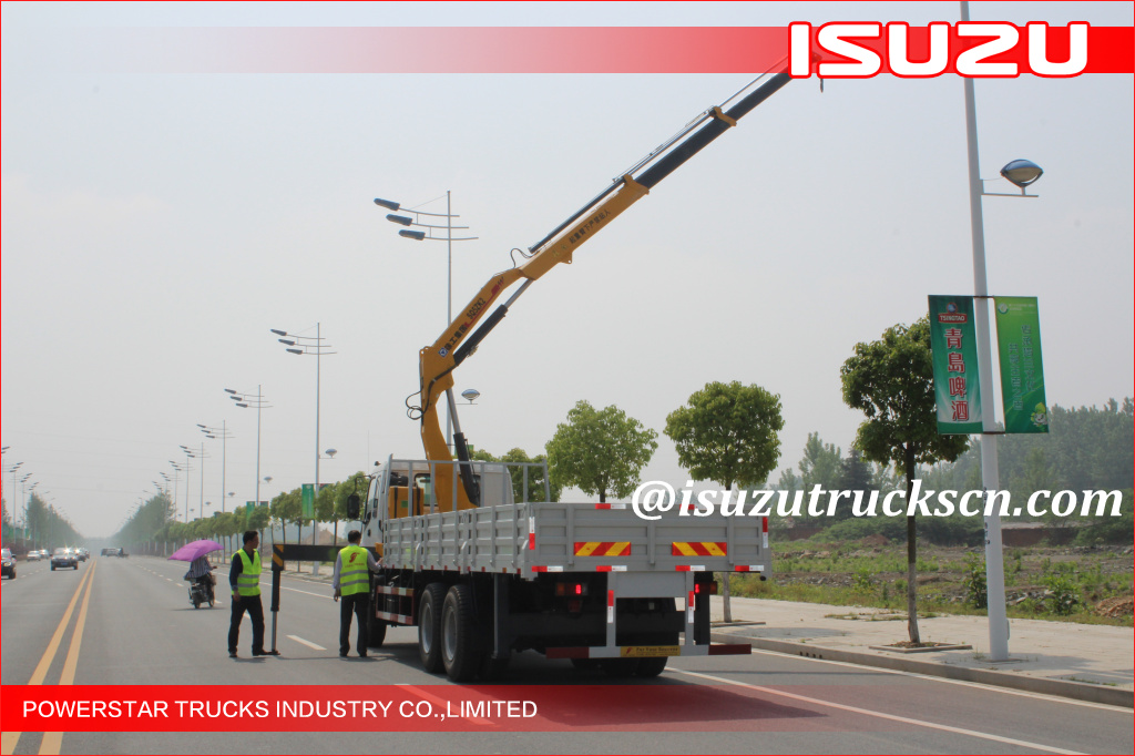  10 wheels Heavy Duty Isuzu Knuckle Boom Truck Crane, ISUZU Crane trucks