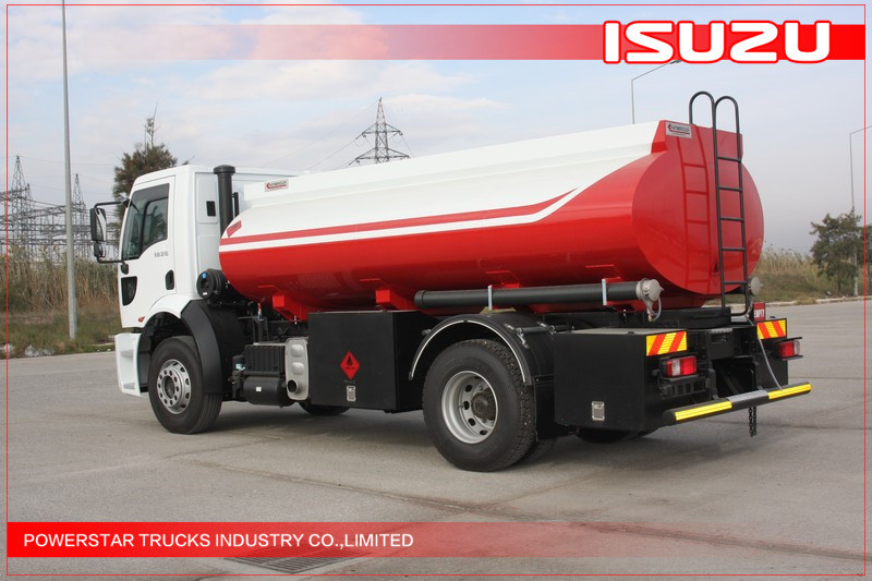 10000L Myanmar FTR FVR Oil Tank Truck 4x2 Isuzu Liquid Tanker For Gas Stations