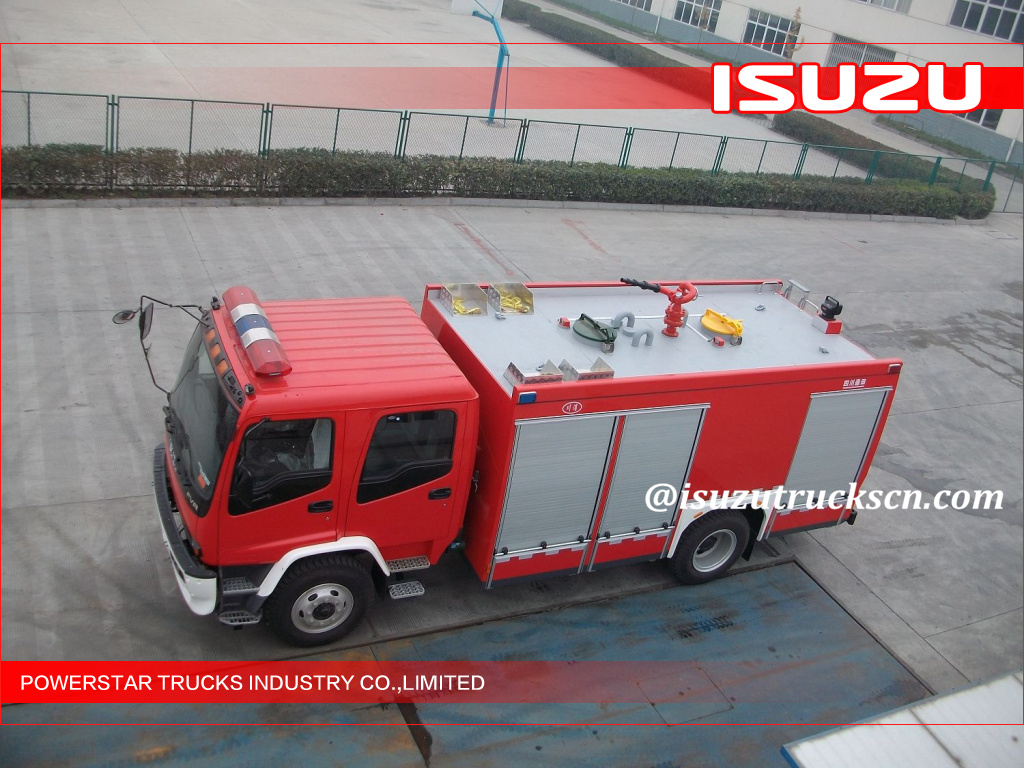  6000L water foam ISUZU 6t water tanker/foam fire truck