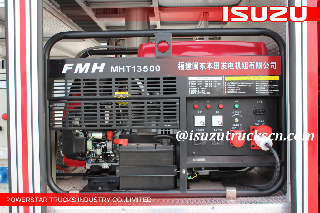 2015 Isuzu Lighting Emergency Rescue Vehicle Fire Truck with Truck Crane 