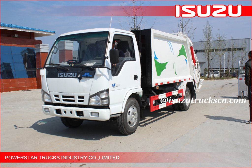 Heavy 4X2 ISUZU 5tons Compression Garbage Truck 8m3 Garbage Compactor Truck Compactor Garbage Station Truck