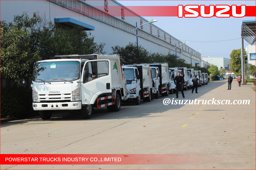 Heavy 4X2 ISUZU 5tons Compression Garbage Truck 8m3 Garbage Compactor Truck Compactor Garbage Station Truck