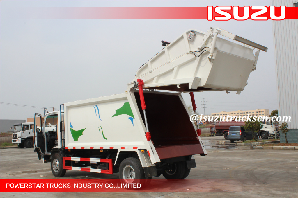 Heavy 4X2 ISUZU 5tons Compression Garbage Truck 8m3 Garbage Compactor Truck Compactor Garbage Station Truck