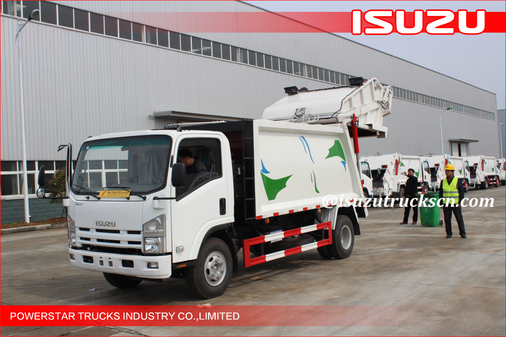 Heavy 4X2 ISUZU 5tons Compression Garbage Truck 8m3 Garbage Compactor Truck Compactor Garbage Station Truck