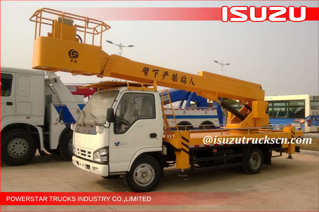 20-22m Telescopic Boom Isuzu Aerial Working Platform Truck