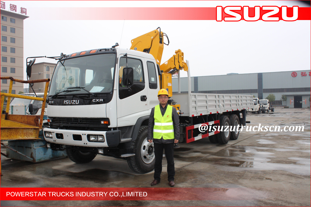 16TONS ISUZU 10WHEELS Folding boom truck crane