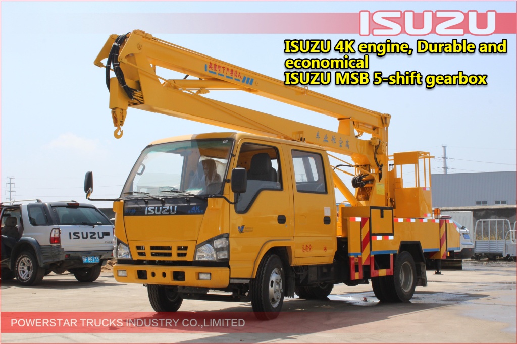 14m ISUZU Aerial work platform truck for engineering project