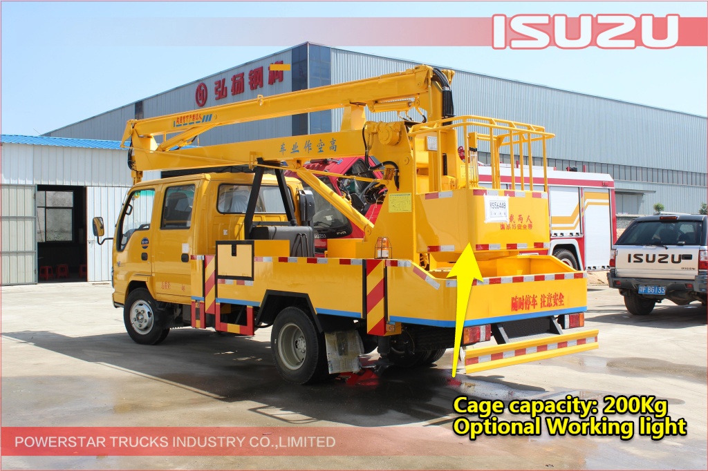 14m ISUZU Aerial work platform truck for engineering project