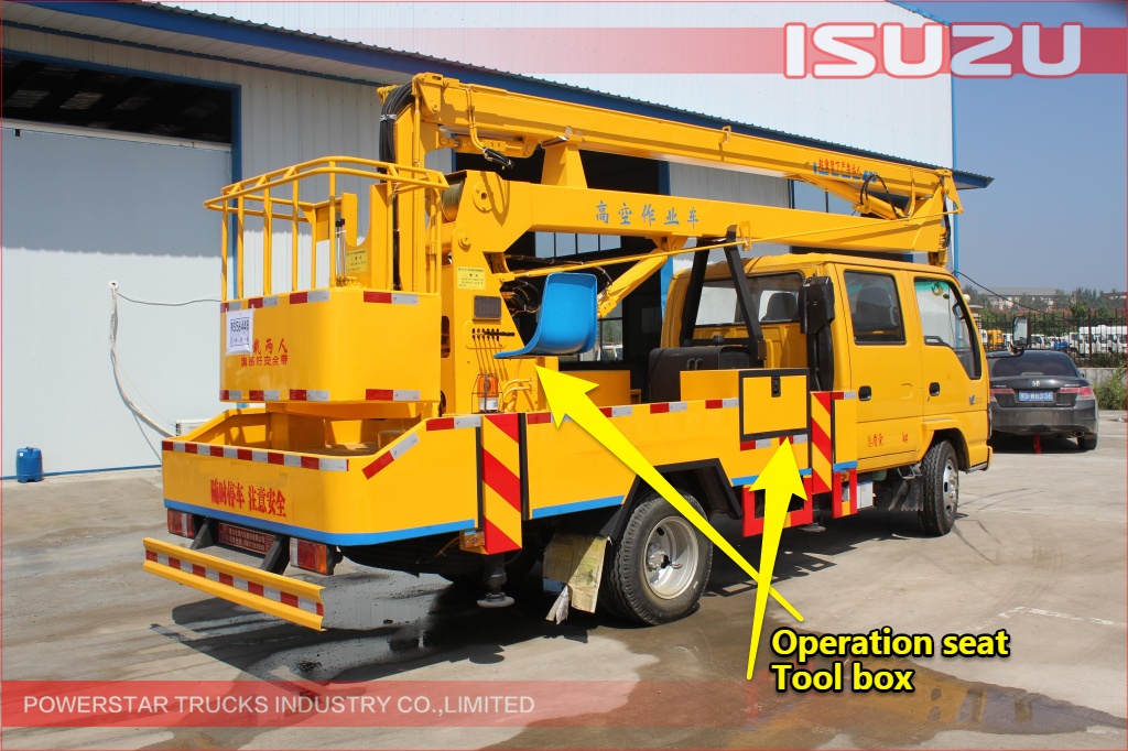 14m ISUZU Aerial work platform truck for engineering project