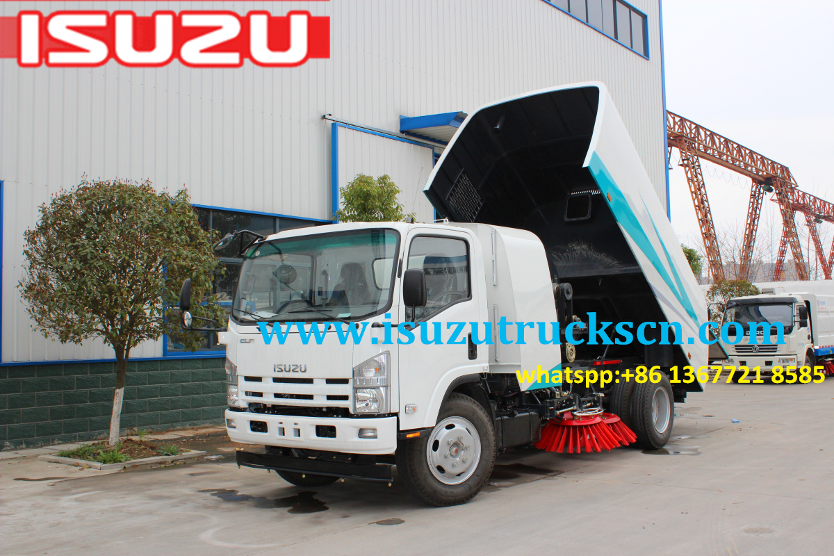 Myanmar 8cbm ISUZU NPR ELF Road Sweeper trucks sweeper master