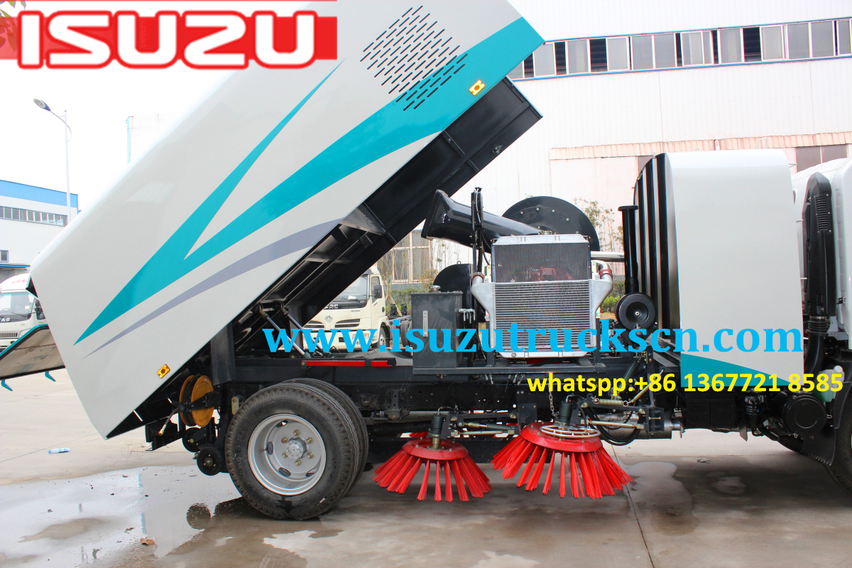 Myanmar 8cbm ISUZU NPR ELF Road Sweeper trucks sweeper master