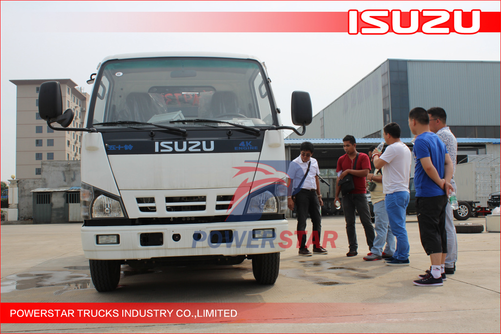 Philippines clients inspection the Isuzu truck mounted sweeper vehicle