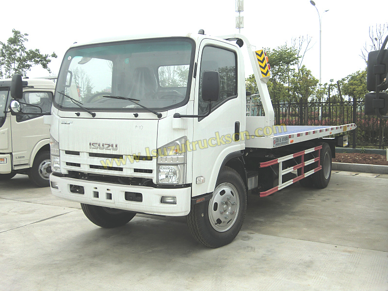 Equatorial Guinea clients order 4units Isuzu 5ton Flatbed road wrecker truck