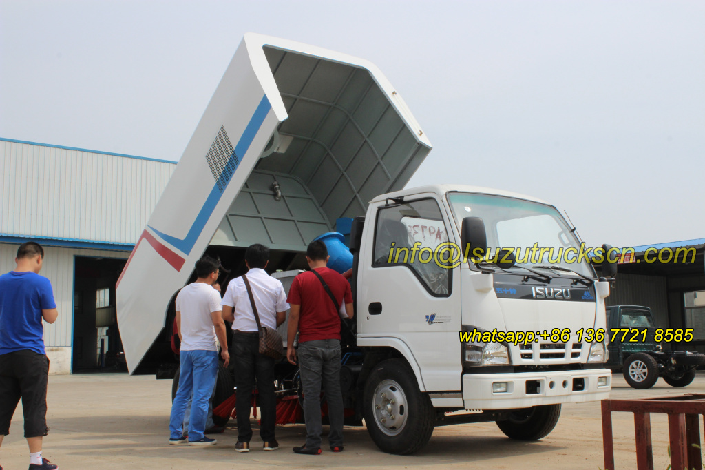 Philippines custom inspection street sweeper truck Isuzu