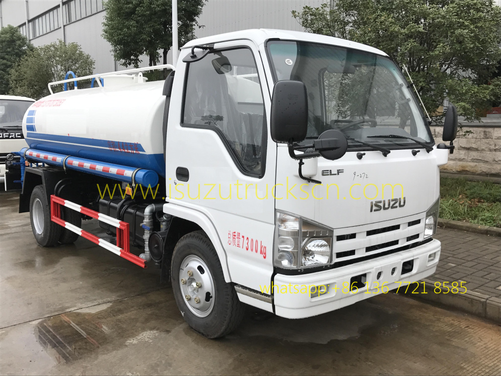 mobile water bowser truck Isuzu detail pictures