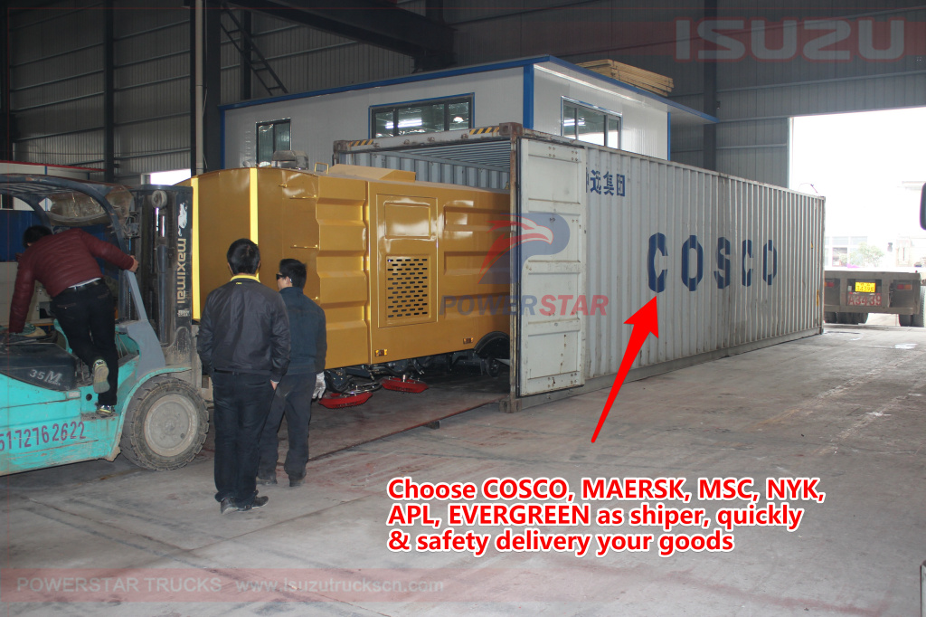 SHIPMENT for road sweeper kit street sweeper super structure