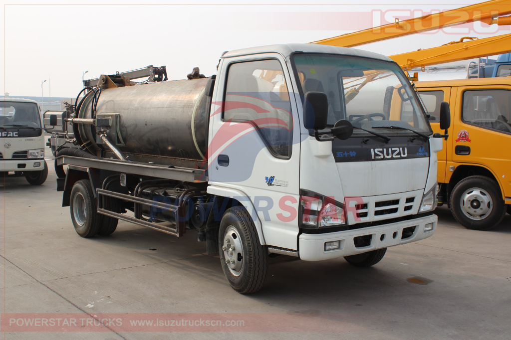 details picture and specification for Vacuum Tanker Truck Isuzu (5,000L)