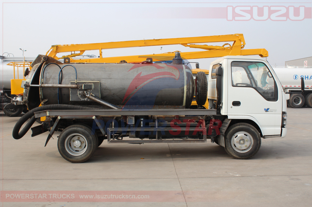 details picture and specification for Vacuum Tanker Truck Isuzu (5,000L)