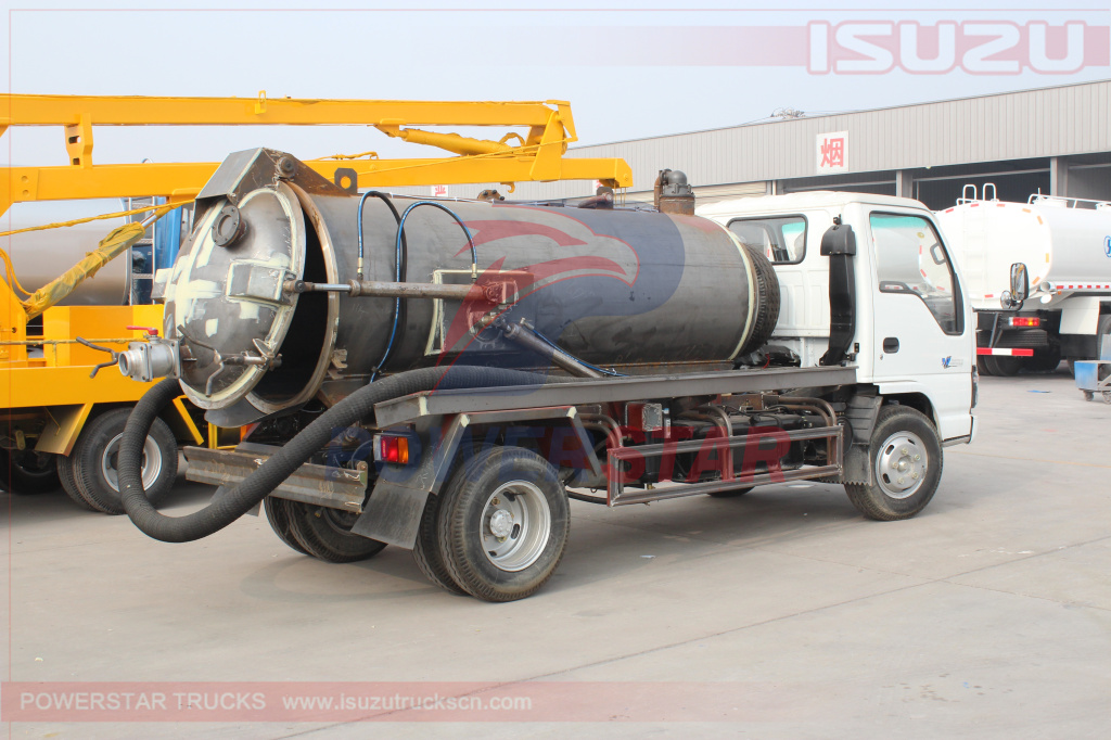 details picture and specification for Vacuum Tanker Truck Isuzu (5,000L)