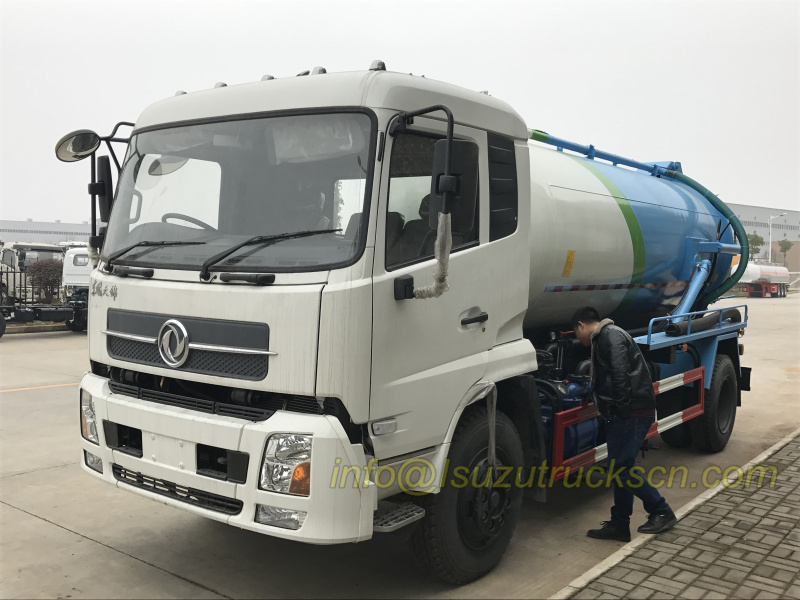 RHD Sewage Vacuum Truck China Dongfeng sewer cleaning trucks