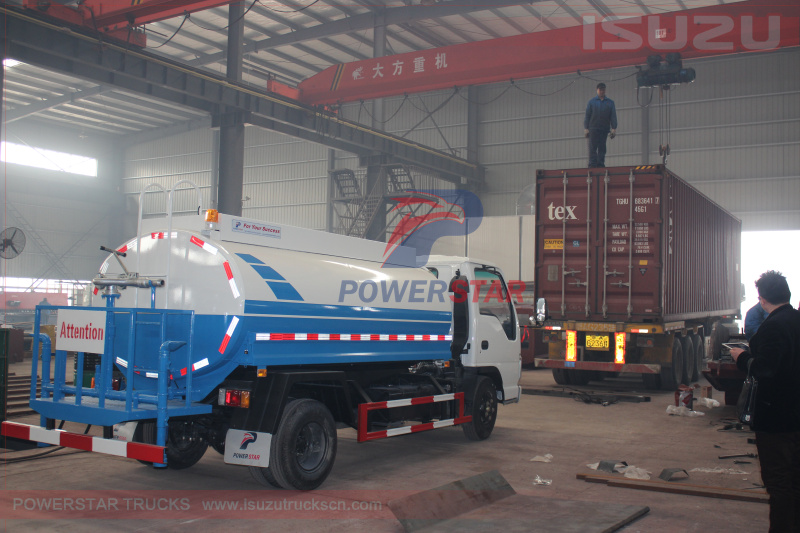 Shipment for Water TRUCKS Isuzu ELF tanker trucks 5,000Liters