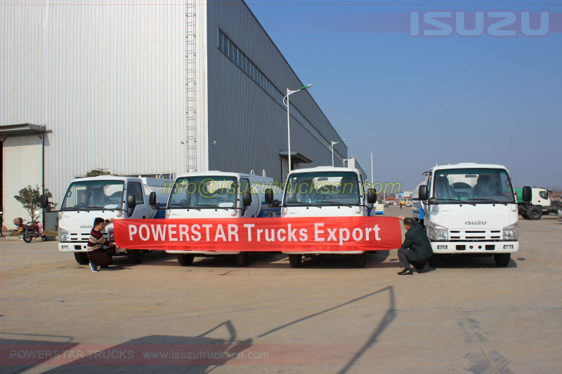 To Myanmar 4units Isuzu ELF Water Bowser Tank Truck