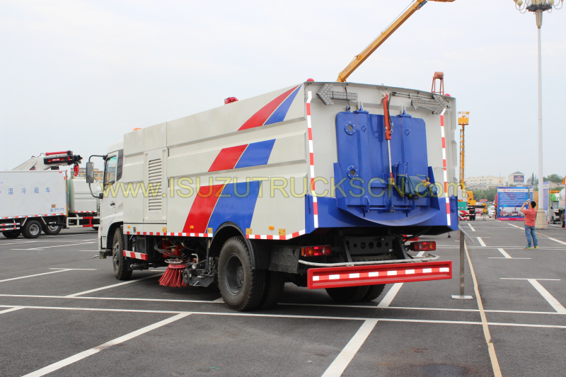 High vacuum road sweeper Dongfeng sweeper with washer pictures