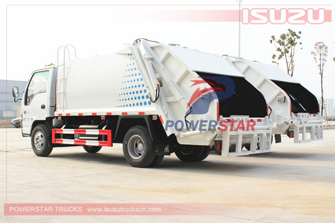 3tons rubbish compactor trucks Isuzu industrial garbage compactor truck