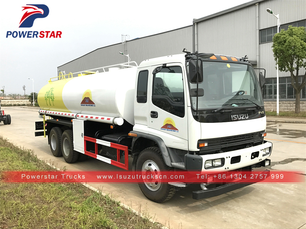 20T 20CBM Isuzu water sprinkler truck water wheel water bowser