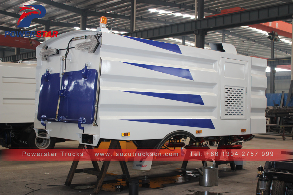 New Dustbin Street Sweeper Truck up structure Powerstar Road sweeper kit