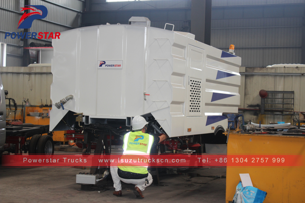 New Dustbin Street Sweeper Truck up structure Powerstar Road sweeper kit