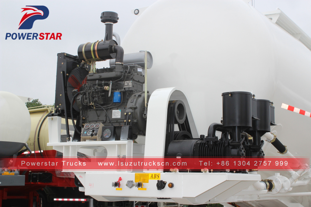 40 cbm bulk cement tank trailer Powerstar dry powder goods tanker trailer for sale