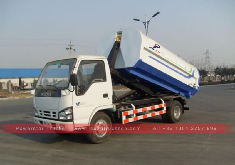 Japan brand Hook Lift Arm Roll Garbage Truck Isuzu 3Tons