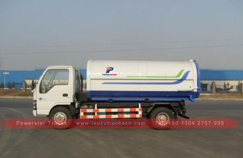 Japan brand Hook Lift Arm Roll Garbage Truck Isuzu 3Tons