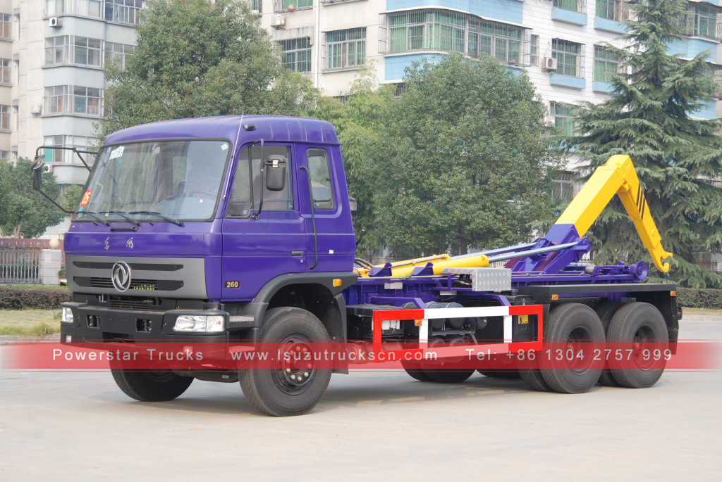 Japan best 20tons 6X4 Swing Arm Type Garbage Truck Hook Lift Garbage Truck for Sale