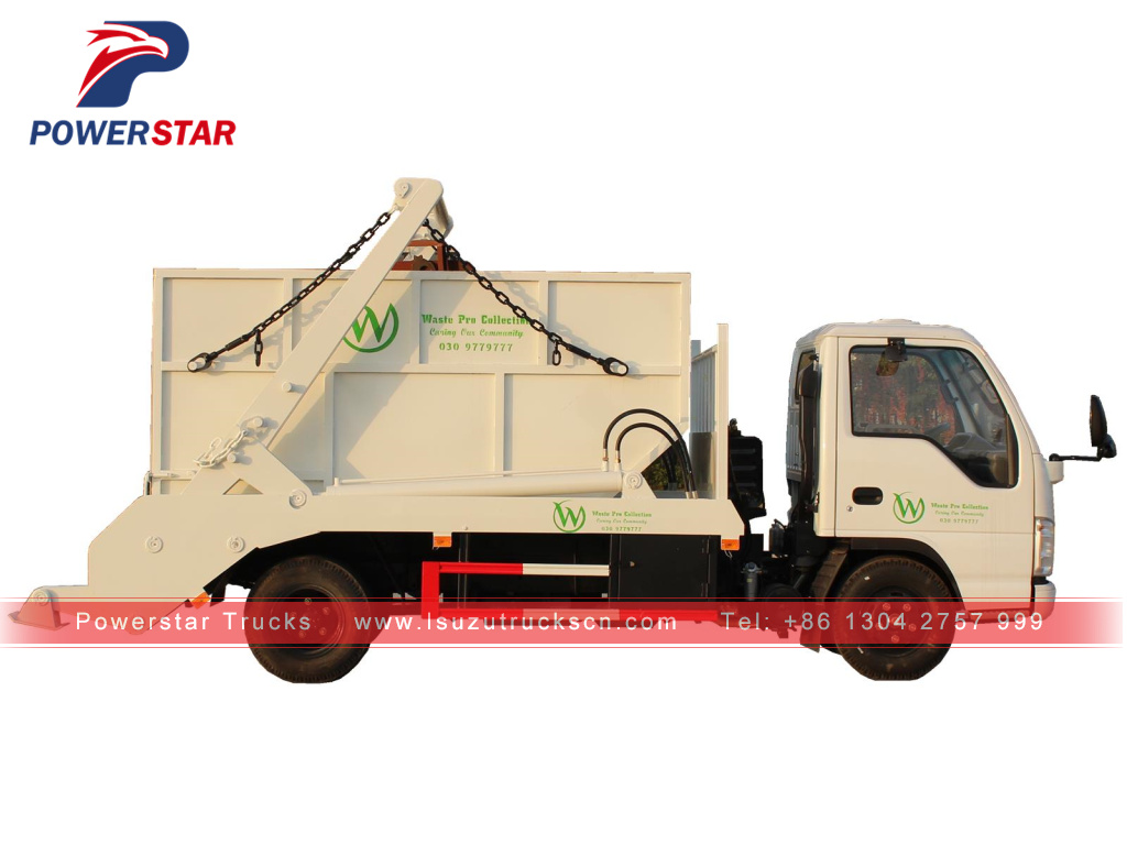 Swing Arm container garbage truck Isuzu 6 cbm