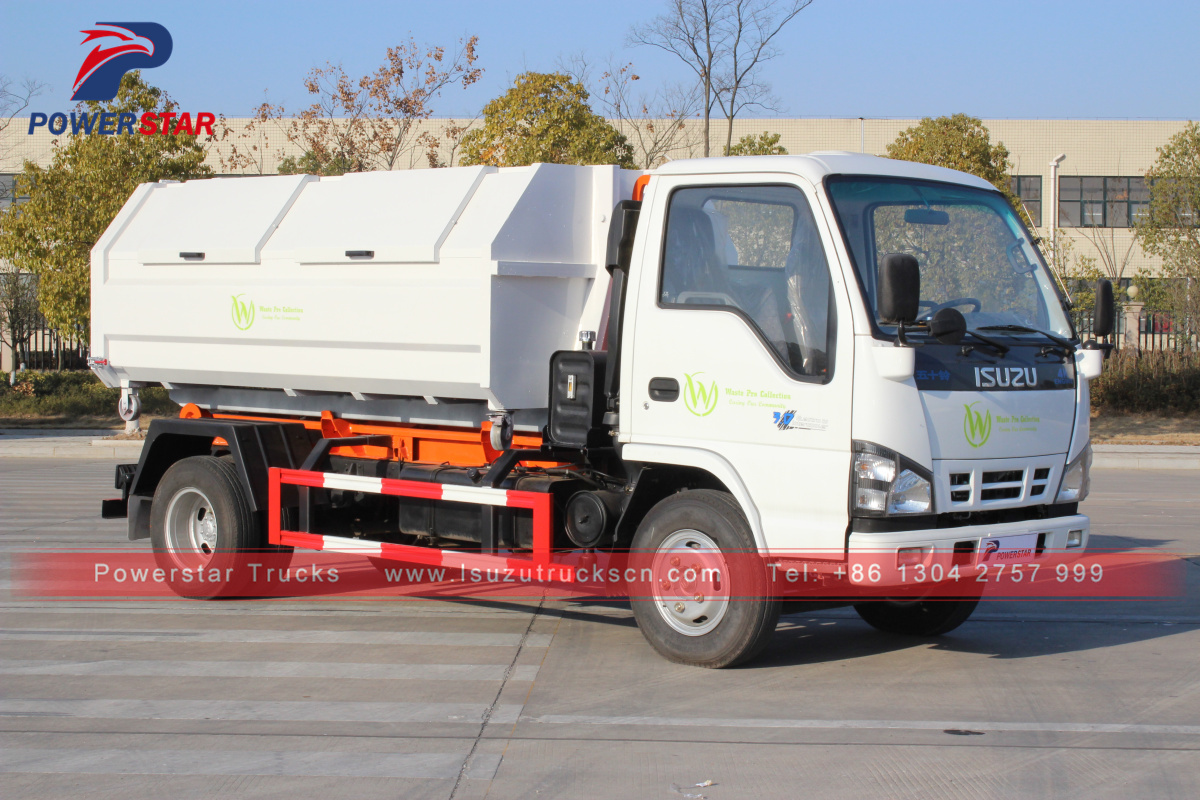 Japan Carriage Detachable Garbage Hooklift Truck Isuzu 5 Tons