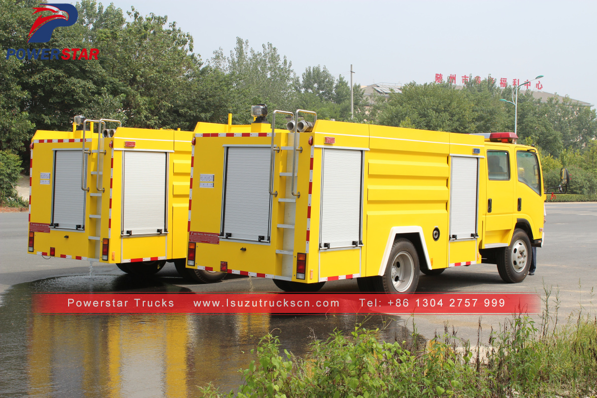 Ghana Water Fire Service vehicle 5000L Foam Fire fighting truck Isuzu