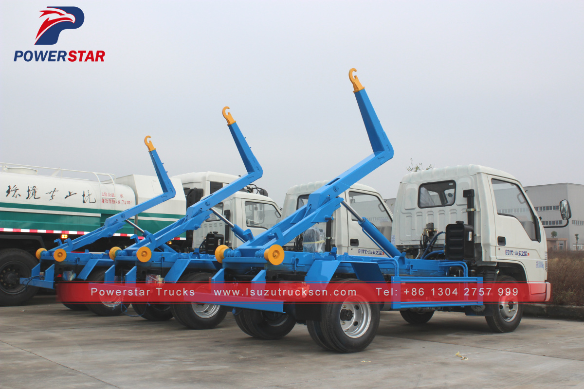 Myanmar Detachable compartment garbage truck Foton hooklift vehicle