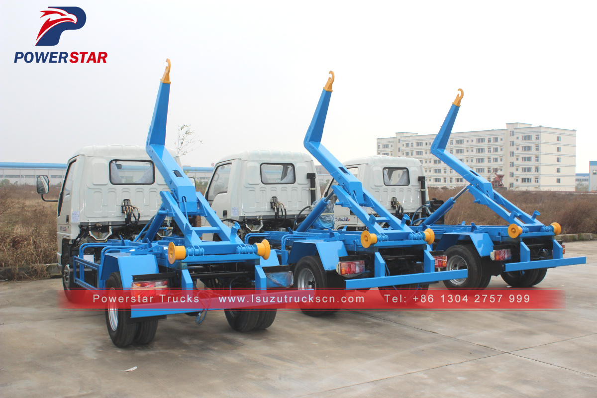 Myanmar Detachable compartment garbage truck Foton hooklift vehicle